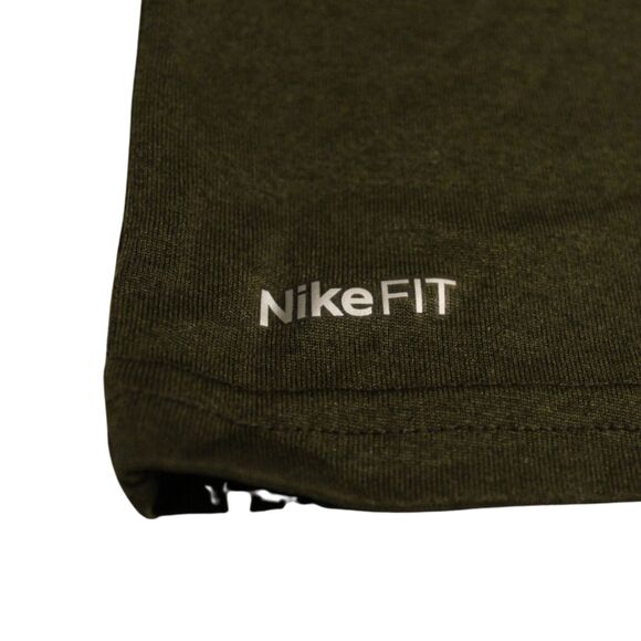 Men's Nike Dry Fit Short Sleeve Pullover Shirt Olive Green Size XL Extra-Large - Picture 7 of 9